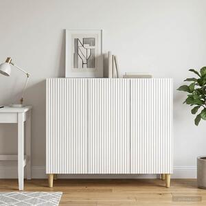 VidaXL Széf Magasfényű Fehér 89 x 34,5 x 80 cm Szerelt Fa