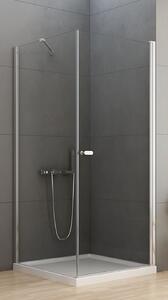 New Trendy New Soleo zuhanykabin 90x80 cm négyszögletes króm fényes/átlátszó üveg D-0140A/D-0088B