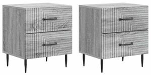 VidaXL Éjjeliszekrény fiókkal 2 pcs Szürke Sonoma 43 x 34,5 x 47,5 cm