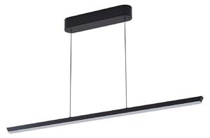 Függőlámpa Lucande, Solvar, dimmable, Fekete, Nappali, Fém, Modern