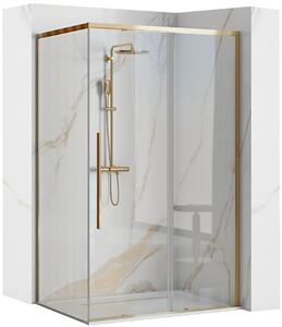 Rea Solar Gold zuhanykabin 90x90 cm négyzet arany fényes/átlátszó üveg REA-K4900