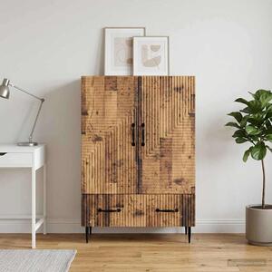 VidaXL Széf fiókkal Antik Fa 66 x 34,5 x 95 cm Szerelt Fa