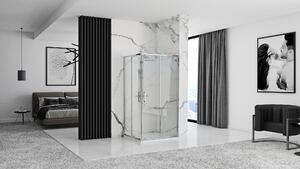 Rea Punto zuhanykabin 100x80 cm négyszögletes króm fényes/átlátszó üveg REA-K1889