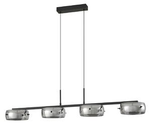 Függőlámpa Lucande, Martis, dimmable, Fekete, Étkező, Üveg, Modern