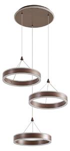 Függőlámpa Lucande, Kolo, dimmable, Barna / Rozsdabarna, Nappali, Fém, Modern