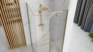 Rea Fargo zuhanykabin 120x90 cm négyszögletes arany fényes/átlátszó üveg REA-K6614