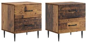 VidaXL Éjjeliszekrény 2 pcs Antik Fa 43 x 34,5 x 47,5 cm Szerelt Fa