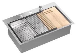 Quadron BURT Workstation rozsdamentes acél mosogató MF76050BS