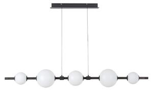 Függőlámpa Lucande, Tanira, dimmable, Fekete, Nappali, Fém, Modern