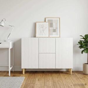 VidaXL Széf Magasfényű Fehér 89 x 34,5 x 60 cm Szerelt Fa