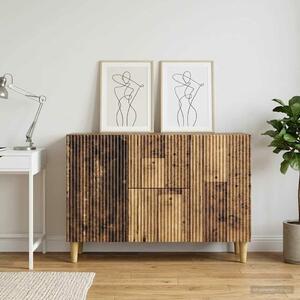 VidaXL Széf Antik Fa 89 x 34,5 x 60 cm Szerelt Fa