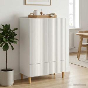 VidaXL Széf Fehér 66 x 34,5 x 95 cm Szerelt Fa