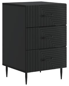VidaXL Éjjeliszekrény fiókkal Fekete 43 x 41 x 66,5 cm Szerelt Fa