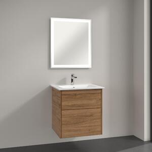 Villeroy & Boch Finero mosdó szekrénnyel és tükörrel 60 cm tölgy S00300RHR1