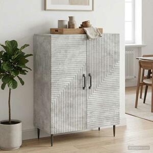 VidaXL Széf Betonszürke 66 x 34,5 x 89,5 cm Szerelt Fa