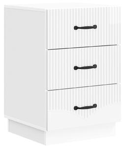VidaXL Éjjeliszekrény Magasfényű Fehér 43 x 41 x 63,5 cm Szerelt Fa