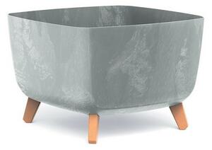 GRACIA SQUARE BETON EFFECT virágtartó 39 cm, szürke