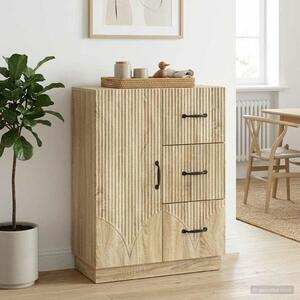 VidaXL Széf fiókkal Sonoma Tölgy 66 x 34,5 x 87 cm Szerelt Fa