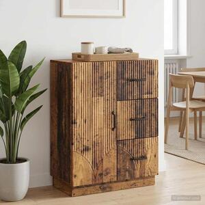 VidaXL Széf fiókkal Antik Fa 66 x 34,5 x 87 cm Szerelt Fa