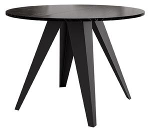 Asztal Oswego 175, 76cm, Fekete, Fekete márvány