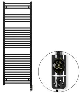 Welland Lux fekete elektromos törölközőszárító design radiátor 600 x 1600mm digitális termosztáttal | Készletről gyors kiszállítással. ES + C-type