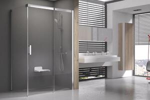 Ravak Matrix zuhanykabin 100x80 cm négyszögletes szatén matt/átlátszó üveg 0WPA4U00Z1