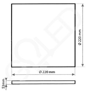 Vízálló felszín négyszög LED lámpa 12W IP44