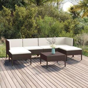 VidaXL Polyrattan Kerti Bútorszett - 7 részes