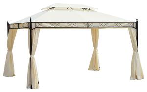 Kerti pavilon, Fém, 3x4m, Krém