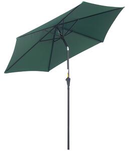 Outsunny kültéri napernyő, Poliészter, 2,7 × 2,35m, Sötétzöld