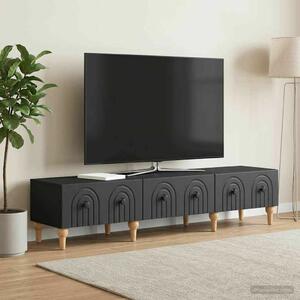 VidaXL TV szekrény fiókkal Fekete 147 x 34,5 x 30 cm Megmunkált fa