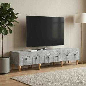 VidaXL TV szekrény betonszürke 147 x 34,5 x 30 cm szerelt fa