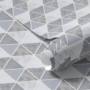 Tapéta Háromszög geometria hűvös kék-szürke árnyalatokban, Absztrakt tapétá, a00917v1 : Uwalls.hu
