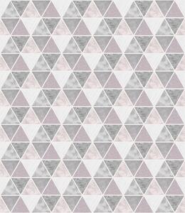 Tapéta Szürke és púderes árnyalatú geometrikus háromszög mintázat, Absztrakt tapétá, a00920 : Uwalls.hu