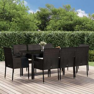 VidaXL Polyrattan Kerti Étkezőgarnitúra - 9 részes