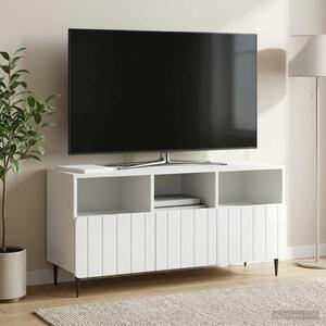 VidaXL TV szekrény Magasfényű fehér 102 x 34,5 x 50 cm Feldolgozott fa