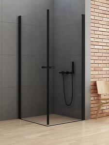 New Trendy New Soleo Black zuhanykabin 90x70 cm négyszögletes fekete félmatt/átlátszó üveg D-0229A/D-0231A
