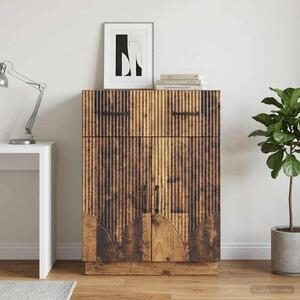 VidaXL Széf fiókkal Antik Fa 66 x 34,5 x 87 cm Szerelt Fa