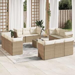 VidaXL Polyrattan Kerti Ülőgarnitúra - 13 részes - Bézs