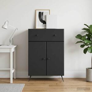 VidaXL Széf Fekete 66 x 34,5 x 90 cm Szerelt Fa