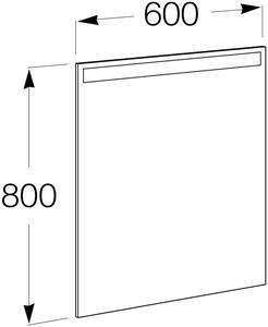 Roca Eidos tükör 60x80 cm négyszögletes világítással A812355000