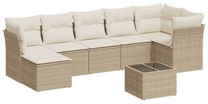 VidaXL Polyrattan Kerti Ülőgarnitúra - 8 részes - Bézs