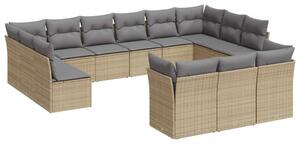 VidaXL Polyrattan Kerti Ülőgarnitúra - 13 részes - Bézs