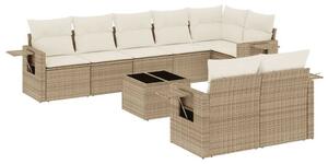 VidaXL Polyrattan Kerti Ülőgarnitúra - 9 részes - Bézs