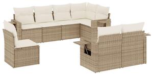 VidaXL Polyrattan Kerti Ülőgarnitúra - 8 részes - Bézs