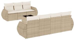 VidaXL Polyrattan Kerti Ülőgarnitúra - 8 részes - Bézs