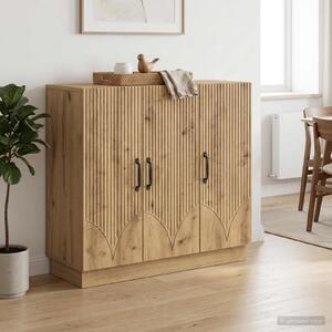 VidaXL Széf Kézműves Tölgy 89 x 34,5 x 77 cm Szerelt Fa