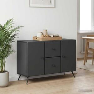 VidaXL Széf fiókkal Fekete 89 x 34,5 x 60 cm Szerelt Fa