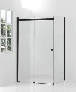 Hagser Frida zuhanykabin 120x80 cm négyszögletes fekete matt/átlátszó üveg HGR18000020