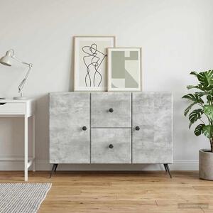 VidaXL Széf Betonszürke 89 x 34,5 x 60 cm Szerelt Fa